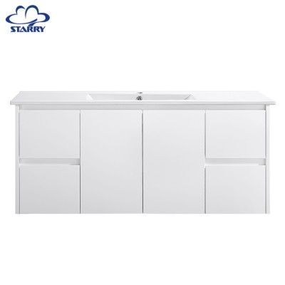 Whole Sale Wall Mounted Pvc Bathroom Cabinet Make Up Vanity Thin Basin For Home And Hotel