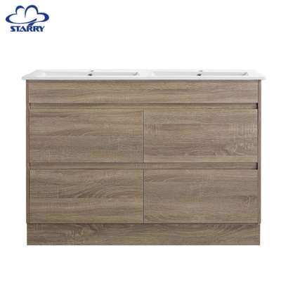 Australia Style Good Quality Classic  Timber Wooden Vanity Wall Wood Bathroom Cabinet