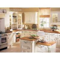 Traditional Solid wood kitchen cabinet peal white kitchen wall hanging cabinet