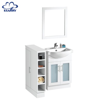 Canada Design Cheap Antique Hotel Vanity Set Single Bathroom Vanity And Sink Set With Tower Cabinet