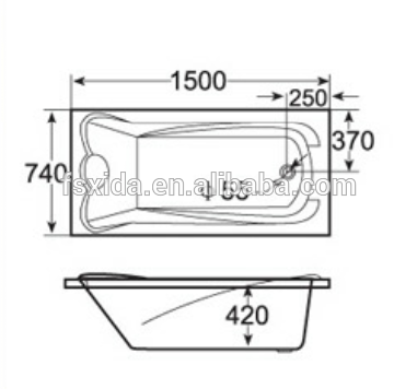 china Waimaotong sanitary ware whirlpool cheap bathtub